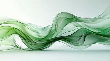 Poster - A minimalist green and white background with smooth transitions between the colors, perfect for modern and clean designs.