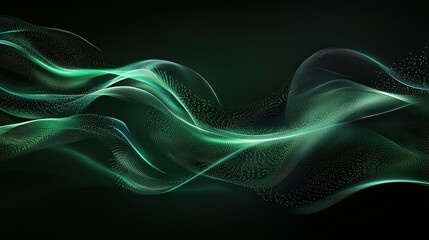 Poster - A minimalist green digital background with soft glowing light, giving a fresh and clean appearance for digital platforms.