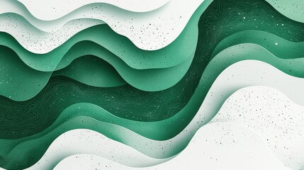 Poster - An abstract green and white background with dynamic patterns, offering a bold and fresh aesthetic for creative content.