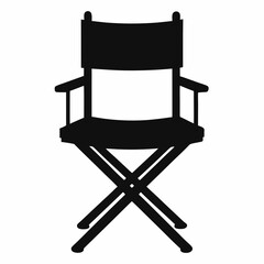 foldable chair, director chair, silhouette vector, chair icon, foldable chair clipart, chair vector 