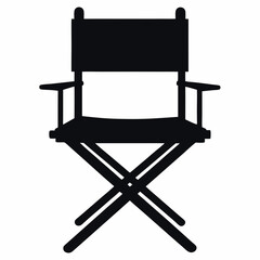 Foldable Chair,  Director Chair, Silhouette vector, Chair icon, Foldable Chair Clipart, Chair vector illustration