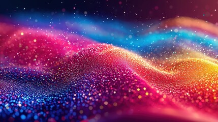 Poster - An artistic representation of an AI device processing RGB color data for object detection, highlighting the vivid mapping of red, green, and blue hues against a clean background.