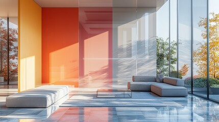 Poster - An elegant AI interface demonstrating color analysis for paint detection in interior design, featuring a variety of shades, isolated on a clear background for a modern look.