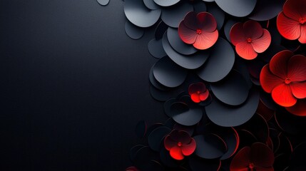 Poster - Elegant Black Friday promotion banner with bold white text, glowing red accents, and a modern black background for an upscale sale.