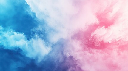 Poster - Vibrant and modern blue and pink gradient background, with soft hues blending into each other for a creative and colorful design