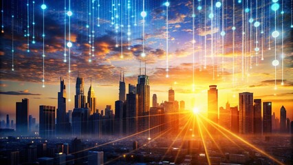 Poster - Future of Information Technology and Business in Silhouette Photography