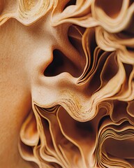 Poster - Intricate Close-Up of a Textured Ear