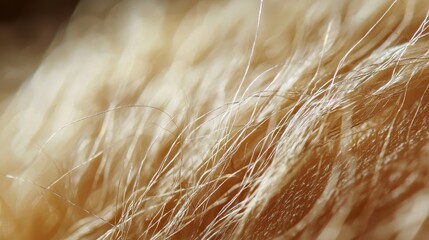 Poster - Close-up Macro Shot of Hair Strand on Skin