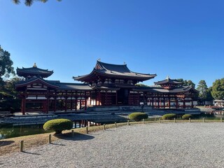 traditional japanese temple under clear skies