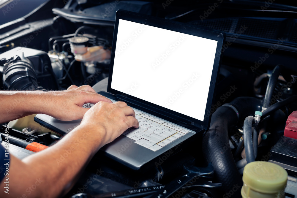 Car inspection service using a modern computer system. and a modern ...