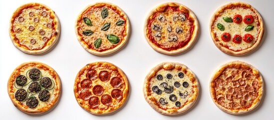 Wall Mural - Assortment of Delicious Pizzas