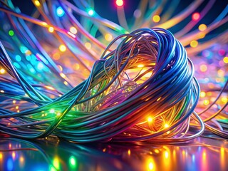 Poster - Rainbow Holographic Wires for Electronics Repair and Technology Showcase