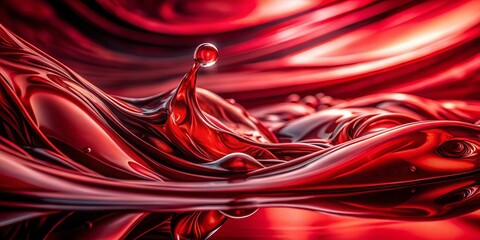 Poster - Red Smooth Abstract Design for Modern Art Enthusiasts and Creative Projects