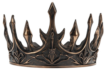 Wall Mural - Ancient king or queen crown isolated on transparent background with clipping path