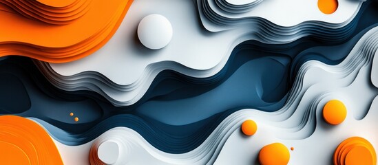 Canvas Print - Abstract 3D Paper Art