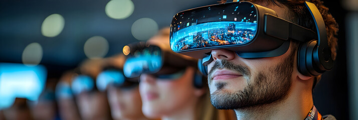 Aufkleber - Communication Industry Embracing Virtual Reality Technology to Drive Innovative Productivity,and Unlock New Possibilities for Digital Transformation.