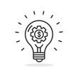 © Vdant85 - Bulb doodle icon simple flat style vector illustration.