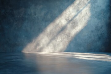 Poster - Elegant minimalist background for displaying merchandise. Soft lighting on a textured gray wall