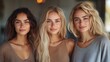 © Liliia - Three blonde women with brown hair pose for a picture