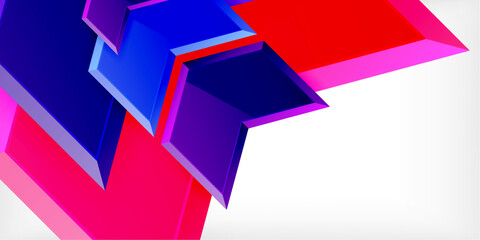Aufkleber - Vector 3d arrow techno design template