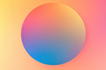 Poster - Gradient circular backdrops showcasing gentle neon illumination with artistic color merges, vector illustrations. Hue shift textures. Design template for logo development