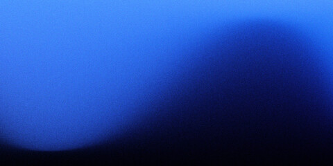 Fototapete - Grain Textured Dark Blue Abstract Gradient Wallpaper background template. Blue and dark blue gradation layout design with matte grunge effect. Grainy blue abstract backdrop. 