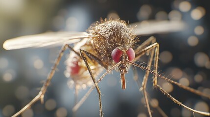 Close Up of a Mosquito Insect Bug Disease Carrier Macro Photography Nature