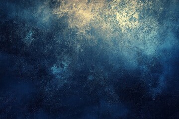 Poster - Luminous dark surface with textured blue gradient background and distorted noise effects for designing banners and posters