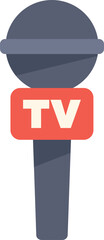 Poster - classic microphone is ready for a television journalist to start reporting