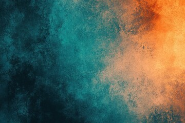 Poster - Teal and orange textured backdrop featuring a deep blurred hue gradient, ideal for poster, header, banner, or landing page design elements