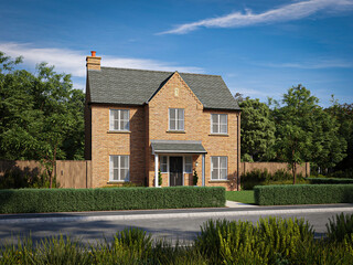 Home and House Design in Northhampton England Side View V1