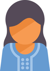 Poster - Faceless female avatar icon, ideal for website or app, representing a user or customer