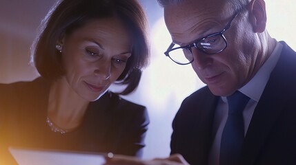 Canvas Print - Business Professionals Engaged in Discussion