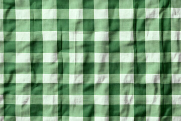 Wall Mural - Green gingham plaid pattern, seamless.