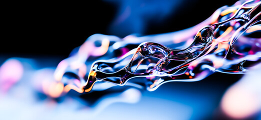 Aufkleber - Colorful abstract wave pattern with fluid motion