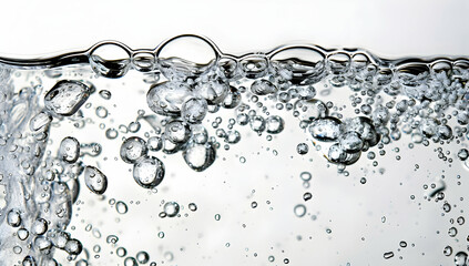Poster - Water bubbles, white background