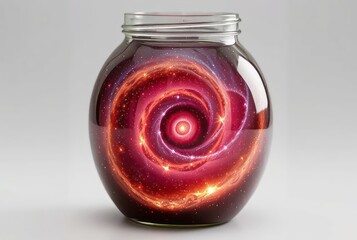 Wall Mural - Galaxy Spiral Jar A representation of a spiral galaxy complete w