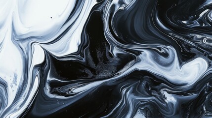 Poster - Abstract black and white pattern in water, viewed from above as ripples distort the shapes under a clear, sunny sky.