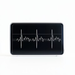 Poster - ECG monitor displaying heart rate variance on a sleek digital screen.