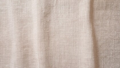 Poster - Close-Up of Textured Beige Linen Fabric Background with Subtle Horizontal and Vertical Weaving Patterns. Ideal for Design Mockups, Textile Studies, and Minimalistic Background Concepts