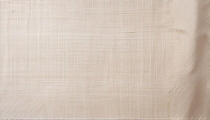 Poster - Close-Up of Textured Beige Linen Fabric Background with Subtle Horizontal and Vertical Weaving Patterns. Ideal for Design Mockups, Textile Studies, and Minimalistic Background Concepts