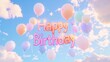 © Roman - Colorful Balloons with Happy Birthday Text in the Sky