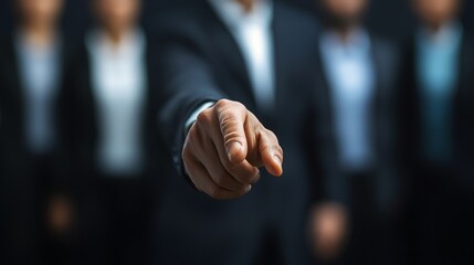 Poster - A man pointing at something with his hand