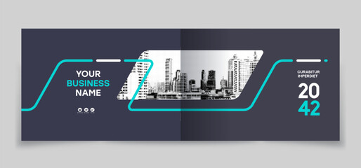 Wall Mural - city background business book cover design template