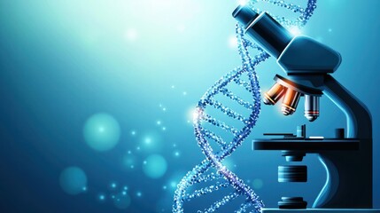 Aufkleber - Microscope and dna