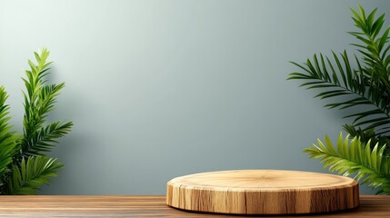 Aufkleber - Wooden display stand