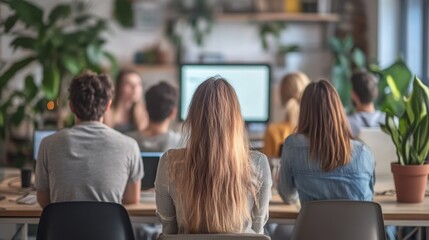 Modern business team collaboration in a contemporary office environment