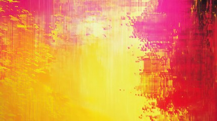 Aufkleber - Abstract background with blurred, digital, bright and vibrant colors in yellow and pink.