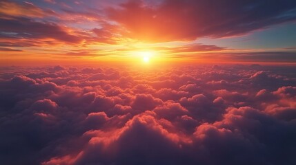 Wall Mural - Sunset Over Cloudscape