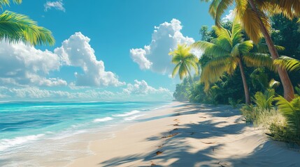 Wall Mural - Tropical Beach Paradise